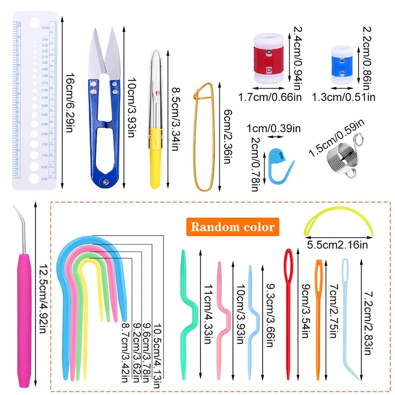 Colorful Ergonomic Crochet Hooks Set