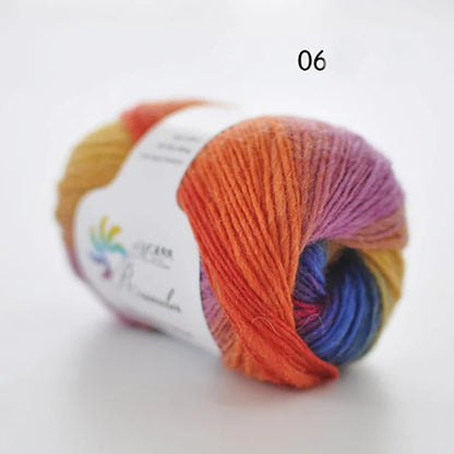 50g ball Worsted Rainbow Yarn