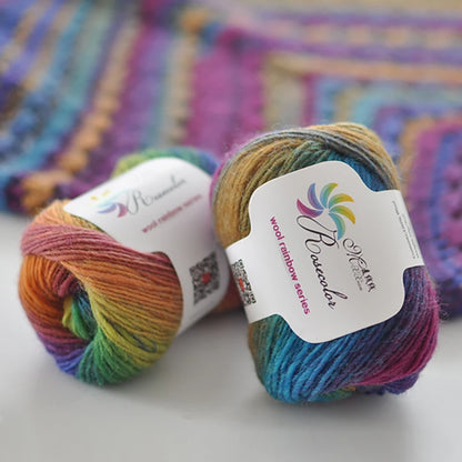 50g ball Worsted Rainbow Yarn