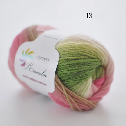 50g ball Worsted Rainbow Yarn